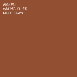 #934F31 - Mule Fawn Color Image