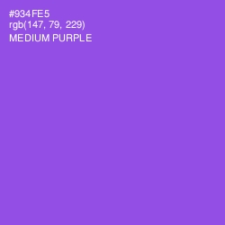 #934FE5 - Medium Purple Color Image