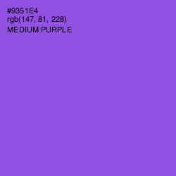 #9351E4 - Medium Purple Color Image