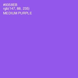 #9358EB - Medium Purple Color Image