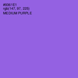 #9361E1 - Medium Purple Color Image