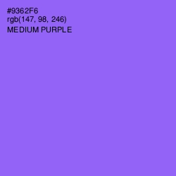 #9362F6 - Medium Purple Color Image