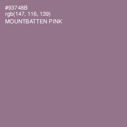 #93748B - Mountbatten Pink Color Image