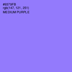 #9379FB - Medium Purple Color Image