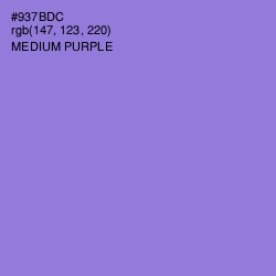 #937BDC - Medium Purple Color Image