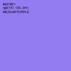 #937BF1 - Medium Purple Color Image