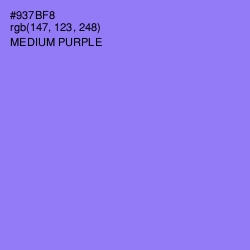 #937BF8 - Medium Purple Color Image