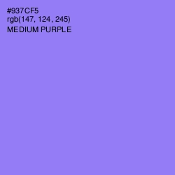 #937CF5 - Medium Purple Color Image