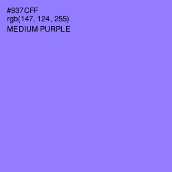 #937CFF - Medium Purple Color Image