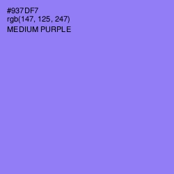 #937DF7 - Medium Purple Color Image