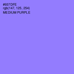 #937DFE - Medium Purple Color Image