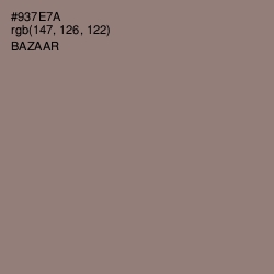 #937E7A - Bazaar Color Image