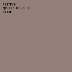 #937F79 - Hemp Color Image