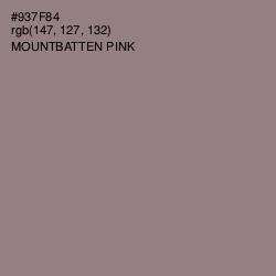 #937F84 - Mountbatten Pink Color Image