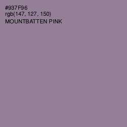#937F96 - Mountbatten Pink Color Image