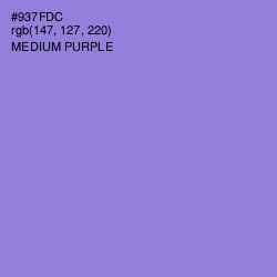 #937FDC - Medium Purple Color Image