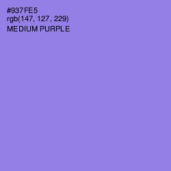 #937FE5 - Medium Purple Color Image