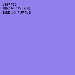 #937FEC - Medium Purple Color Image
