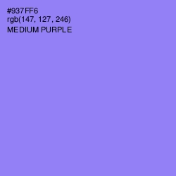 #937FF6 - Medium Purple Color Image