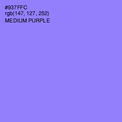 #937FFC - Medium Purple Color Image