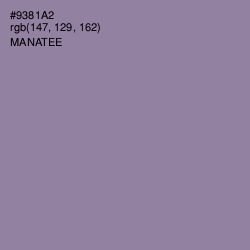 #9381A2 - Manatee Color Image