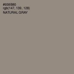 #938B80 - Natural Gray Color Image