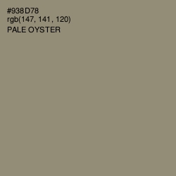 #938D78 - Pale Oyster Color Image