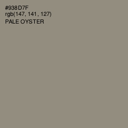 #938D7F - Pale Oyster Color Image