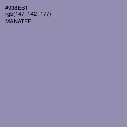 #938EB1 - Manatee Color Image