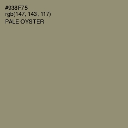 #938F75 - Pale Oyster Color Image