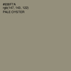 #938F7A - Pale Oyster Color Image