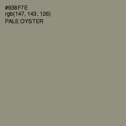 #938F7E - Pale Oyster Color Image