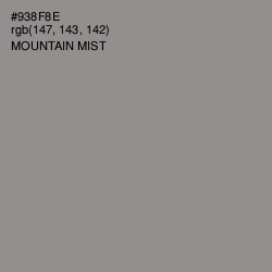 #938F8E - Mountain Mist Color Image