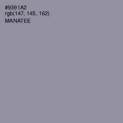 #9391A2 - Manatee Color Image