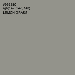 #93938C - Lemon Grass Color Image