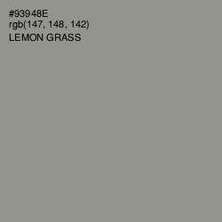 #93948E - Lemon Grass Color Image