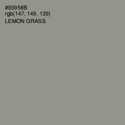 #93958B - Lemon Grass Color Image