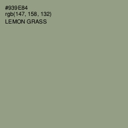 #939E84 - Lemon Grass Color Image