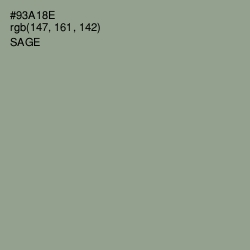 #93A18E - Sage Color Image