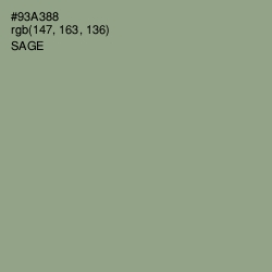 #93A388 - Sage Color Image