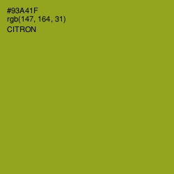 #93A41F - Citron Color Image