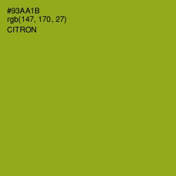 #93AA1B - Citron Color Image