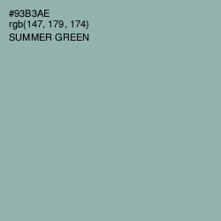 #93B3AE - Summer Green Color Image