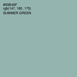 #93B4AF - Summer Green Color Image