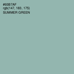 #93B7AF - Summer Green Color Image