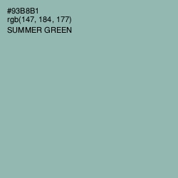 #93B8B1 - Summer Green Color Image