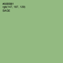 #93BB81 - Sage Color Image