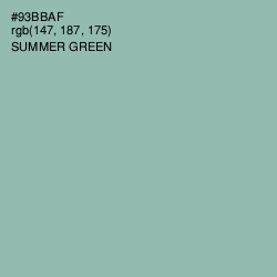 #93BBAF - Summer Green Color Image