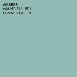 #93BBB5 - Summer Green Color Image