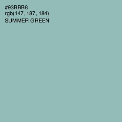#93BBB8 - Summer Green Color Image